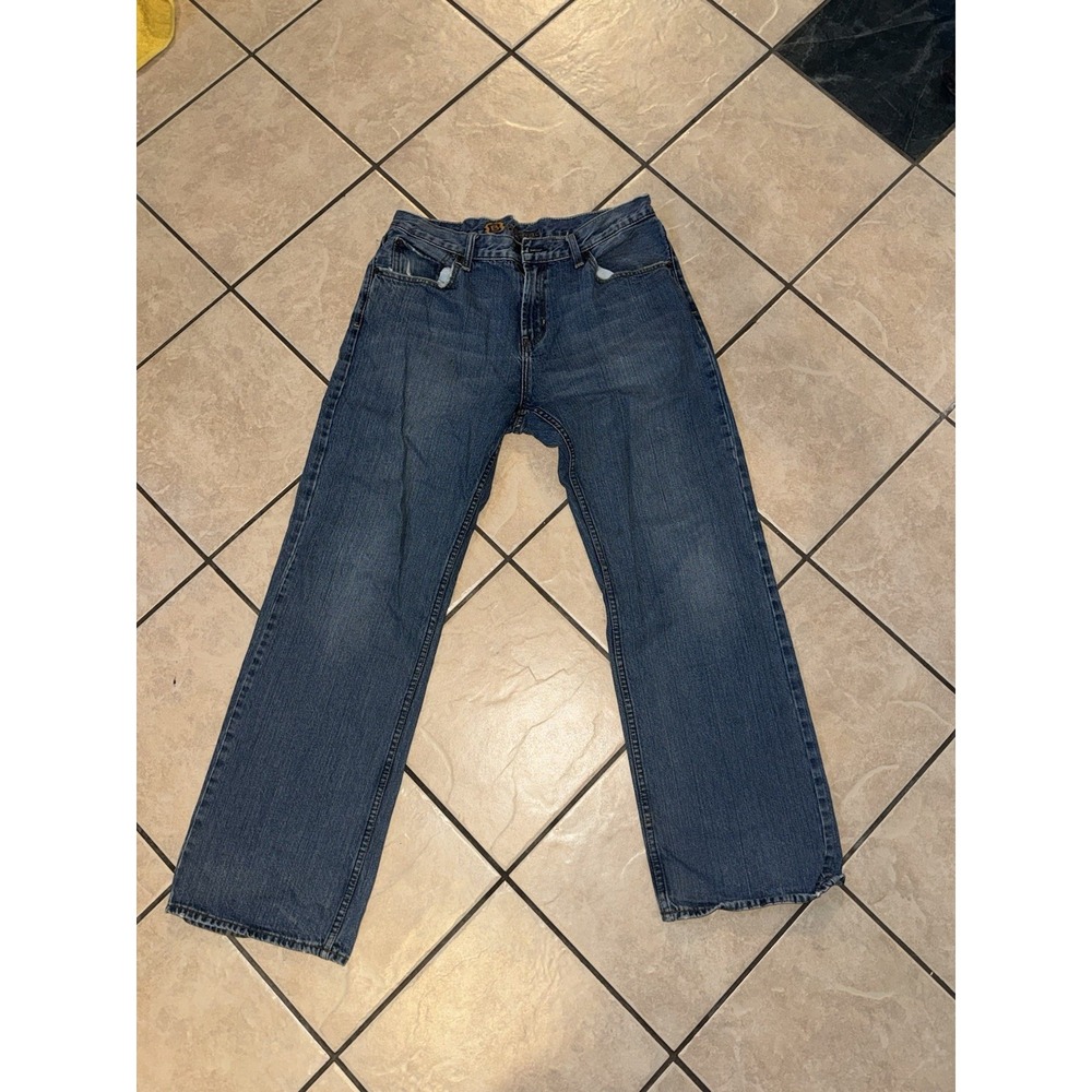 Bullhead Denim Co. Jeans 34x32 Straight Fit Men's Blue Mid Wash  Y2K  Style